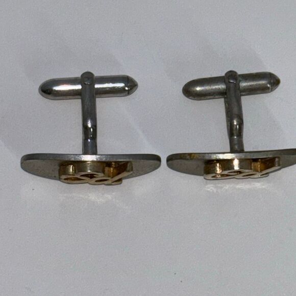 VINTAGE SWANK CUFF LINKS NAME ED CUFFLINKS SHIRT ACCESSORY WEDDING GROOM GIFT - Picture 3 of 5